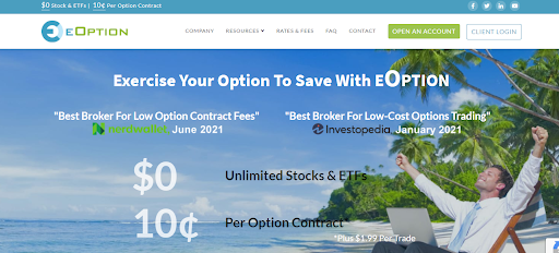 eOption website home page