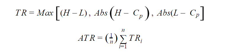  Average True Range formula